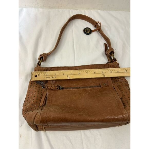 The Sak shoulder bag leather gold studs zipper purse - Picture 7 of 9